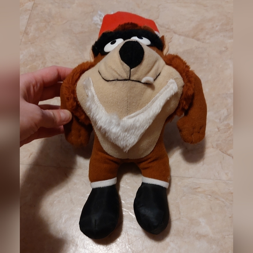 Taz in Christmas hat vintage ornament